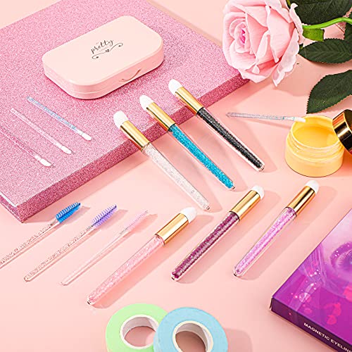 12 Pieces Glitter Lash Shampoo Brushes, Nose Pore Deep Cleaning Brush, Peel o...