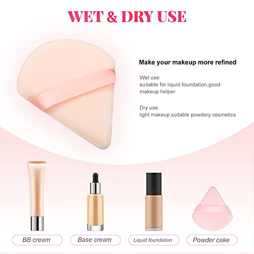 15 Pieces Powder Puff Triangle Makeup Puff Pure Cotton Powder Velour Face Ult...