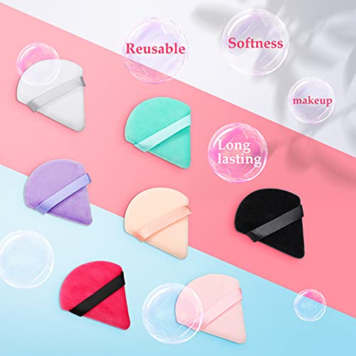 15 Pieces Powder Puff Triangle Makeup Puff Pure Cotton Powder Velour Face Ult...
