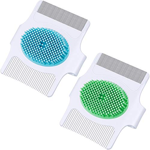 2 Pieces Cradle Cap Brush and Comb, 3-In-1 Design Cradle Cap Brush Safe Baby’...