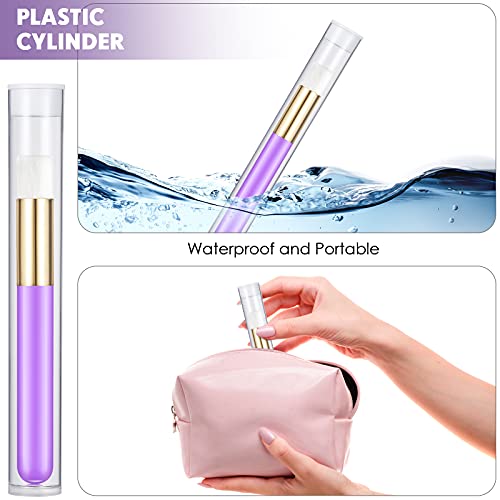 24 Pieces Lash Shampoo Brushes Set with Transparent Travel Plastic Tubes, Eye...