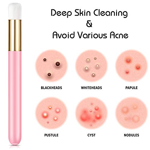30 Pieces Lash Shampoo Brushes with Container, Nose Pore Deep Cleaning Brush ...