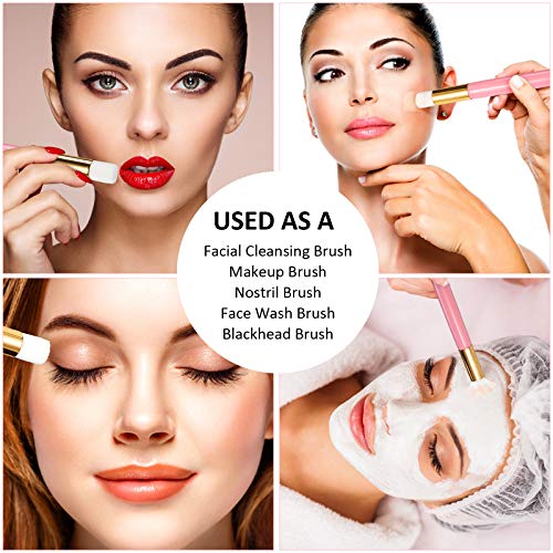 30 Pieces Lash Shampoo Brushes with Container, Nose Pore Deep Cleaning Brush ...