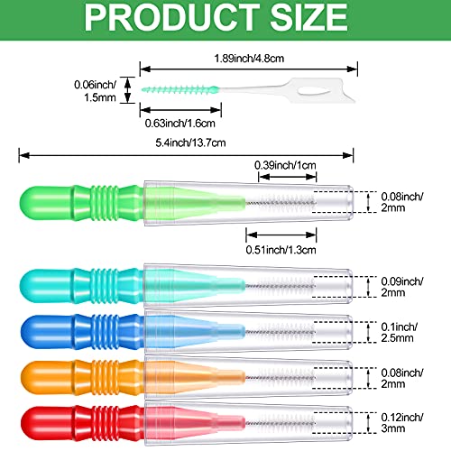350 Pieces Interdental Brush Tooth Floss Tooth Cleaning Tool Toothpick Dental...