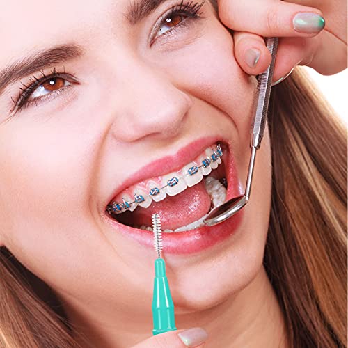 350 Pieces Interdental Brush Tooth Floss Tooth Cleaning Tool Toothpick Dental...
