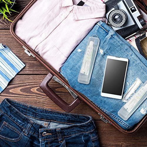 4 Pieces Travel Toothbrush Case Holder, Portable Toothbrush Storage, Hard Pla...