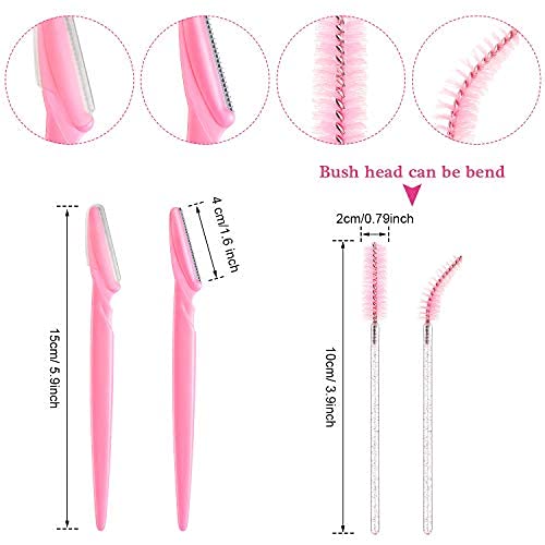 45 Pieces Eyebrow Razors Multipurpose Exfoliating Dermaplaning Tool Shaving G...