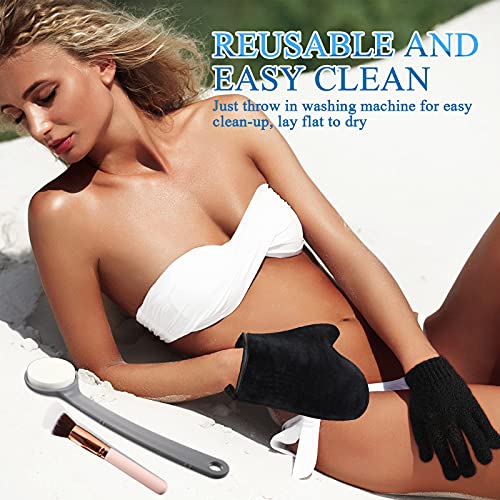 5 Pieces Self Tanning Mitt Applicator Kit Set, Including Elastic Wrist Tan Mi...