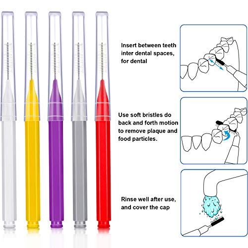 50 Pieces Braces Brush for Cleaner Interdental Brush Toothpick Dental Tooth F...
