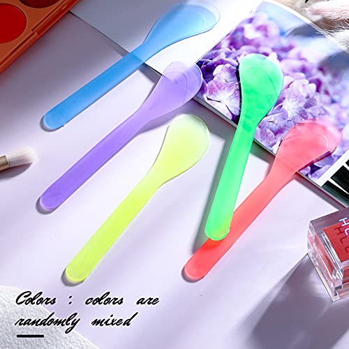 50 Pieces Cosmetic Spatula Disposable Makeup Frosted Tip Spatula Plastic Make...