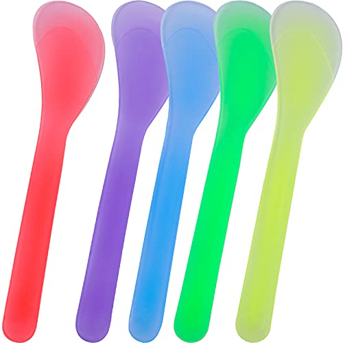 50 Pieces Cosmetic Spatula Disposable Makeup Frosted Tip Spatula Plastic Make...