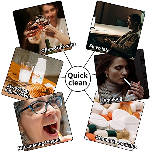 8 Pieces Tongue Scraper Cleaner with Travel Case Tongue Scraper Cleaner Metal...