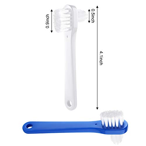 Denture Brush Dual Head Toothbrushes Hard Denture Cleaning Brush Denture Toot...