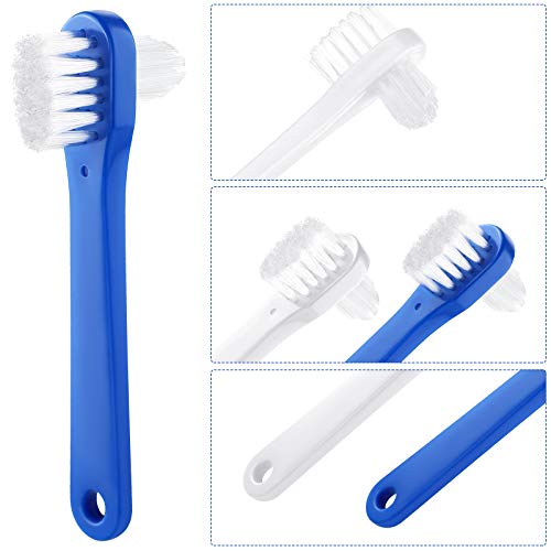 Denture Brush Dual Head Toothbrushes Hard Denture Cleaning Brush Denture Toot...