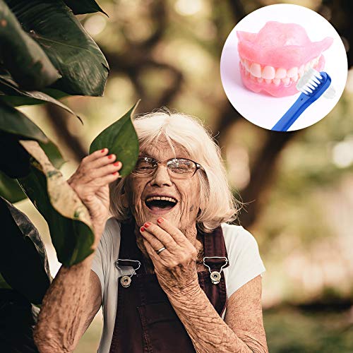 Denture Brush Dual Head Toothbrushes Hard Denture Cleaning Brush Denture Toot...