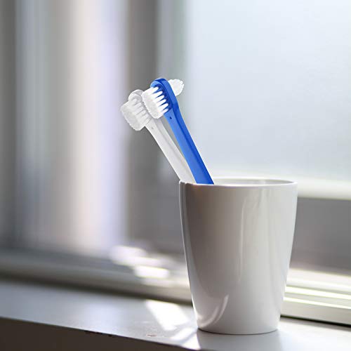 Denture Brush Dual Head Toothbrushes Hard Denture Cleaning Brush Denture Toot...