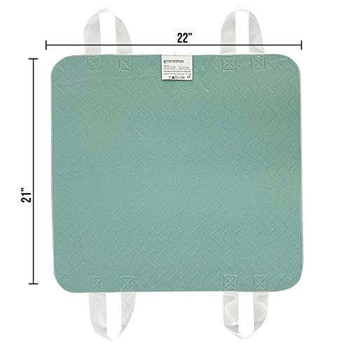 Patient Aid 21" x 22" Chair Pad with Handles - Incontinence Chair Protector L...