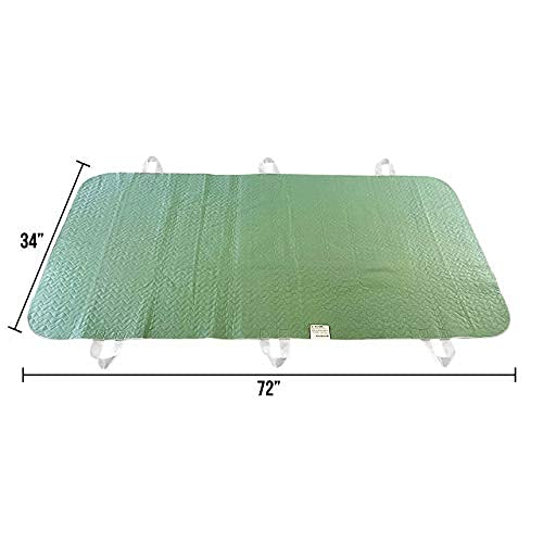 Patient Aid 34" x 72" Positioning Bed Pad with Handles | Incontinence Mattres...