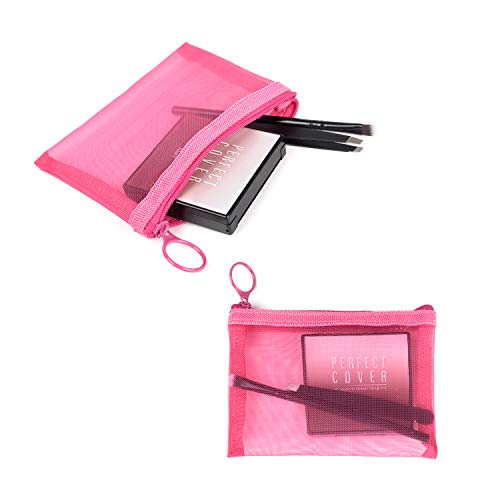 Patu Mini Zipper Mesh Bags, 4" x 5", Size S / A7, 5 Pieces, Beauty Makeup Lip...