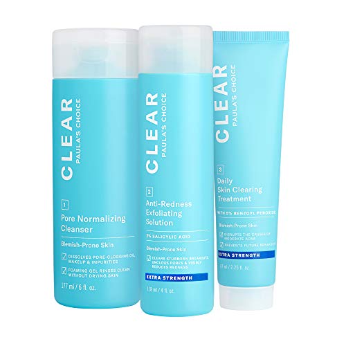 Paula's Choice CLEAR Extra Strength Acne Kit, 2% Salicylic Acid & 5% Benzoyl ...