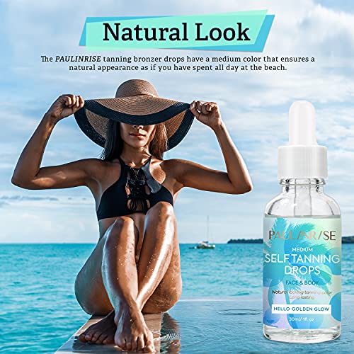 Self-Tanning Drops – Professional Self Tanner for Face and Body – Hello Golde...