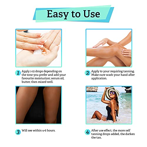 Self-Tanning Drops – Professional Self Tanner for Face and Body – Hello Golde...
