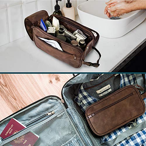 PAVILIA Toiletry Bag for Men, Travel Toiletries Bag | Water-resistant Dopp Ki...