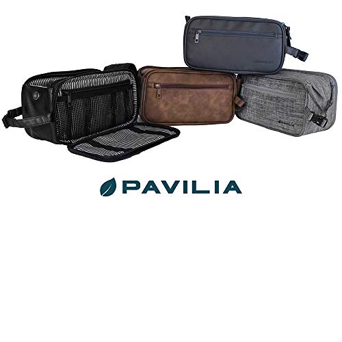 PAVILIA Toiletry Bag for Men, Travel Toiletries Bag | Water-resistant Dopp Ki...