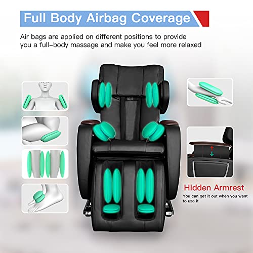 Massage Chair,Zero Gravity Full Body Electric Shiatsu Massage Chair Recliner ...