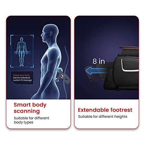 Massage Chair,Zero Gravity Full Body Electric Shiatsu Massage Chair Recliner ...