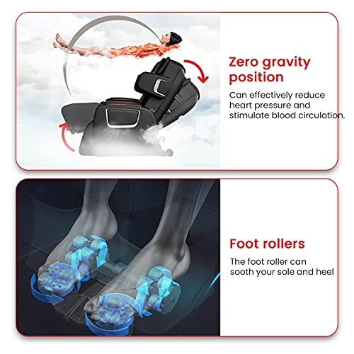 Massage Chair,Zero Gravity Full Body Electric Shiatsu Massage Chair Recliner ...