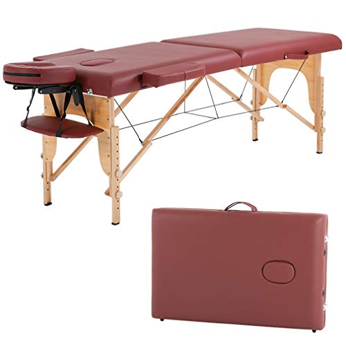 Massage Table Portable Massage Bed Spa Bed 73''L 24" W Height Adjustable PU L...
