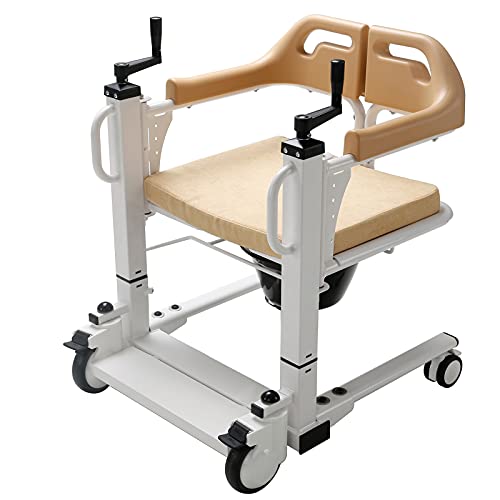 PAYRFV Patient Lift Wheelchair for Home Transport Chair with 180 Split Seat, ...