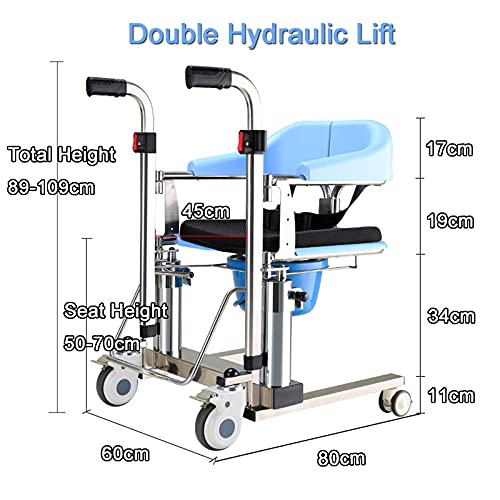 PAYRFV Upgraded Patient Lift Wheelchair for Home, Double Hydraulic Patient Li...