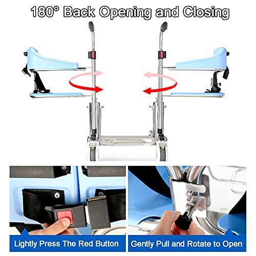 PAYRFV Upgraded Patient Lift Wheelchair for Home, Double Hydraulic Patient Li...