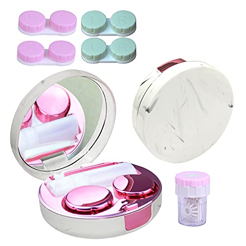 Contact Lens Case with Cleaner Washer, 5 in 1 Portable Travel Contact Lens Bo...