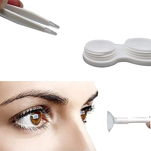 Contact Lenses Case Kit, Marble Contact Lens Case with Mirror,Portable Contac...