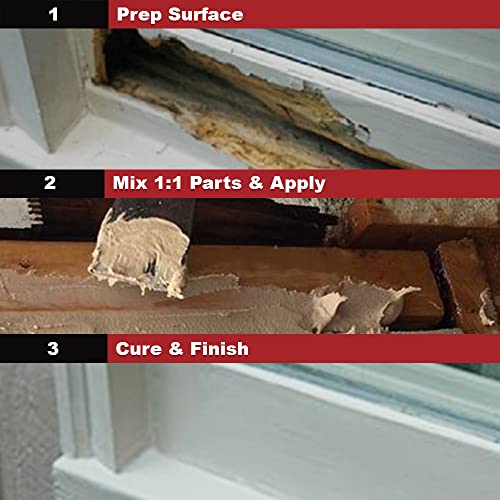 PC Products PC-Woody Wood Repair Epoxy Paste, Two-Part 48 oz in Two Cans, Tan...