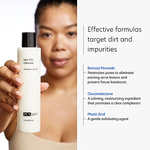 PCA SKIN Benzoyl Peroxide 5% Facial Cleanser - Foaming Daily Face Wash for Oi...
