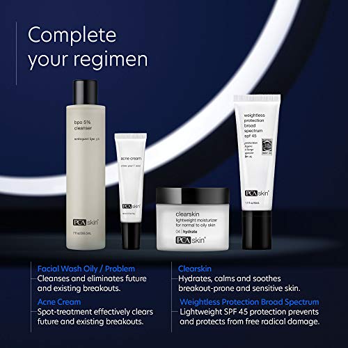 PCA SKIN Benzoyl Peroxide 5% Facial Cleanser - Foaming Daily Face Wash for Oi...