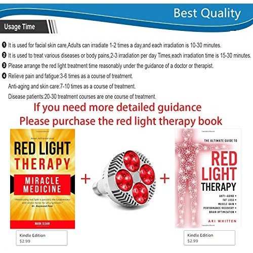 Red Light Therapy Lamp with Socket,PDGROW 48W 24 LED Deep Red Light Therapy B...