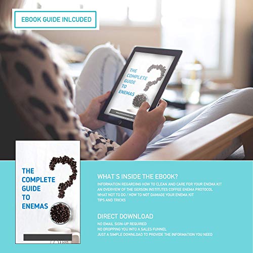 PE Clear Silicone Enema Bag Kit. Suitable for Coffee and Water Colon Cleansin...