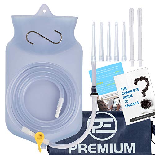 PE Clear Silicone Enema Bag Kit. Suitable for Coffee and Water Colon Cleansin...