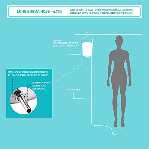 PE Stainless Steel Enema Bucket Kit. Suitable for Coffee and Water Colon Clea...