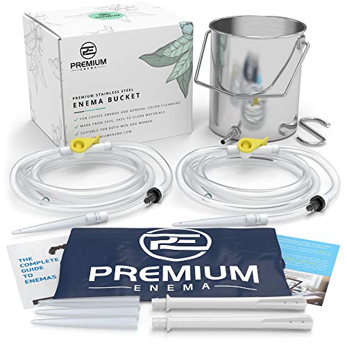 PE Stainless Steel Enema Bucket Kit. Suitable for Coffee and Water Colon Clea...