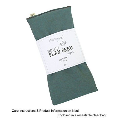 Peacegoods Eye Pillow Gift Set - Unscented Flax Eye Pillow w/Cover - Soft Cot...