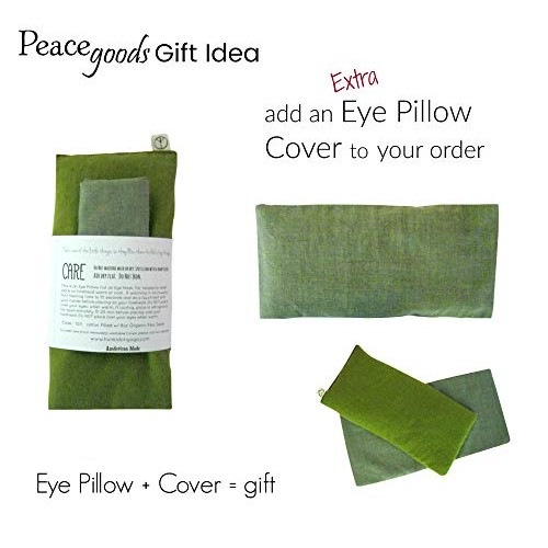 Peacegoods Eye Pillow Gift Set - Unscented Flax Eye Pillow w/Cover - Soft Cot...