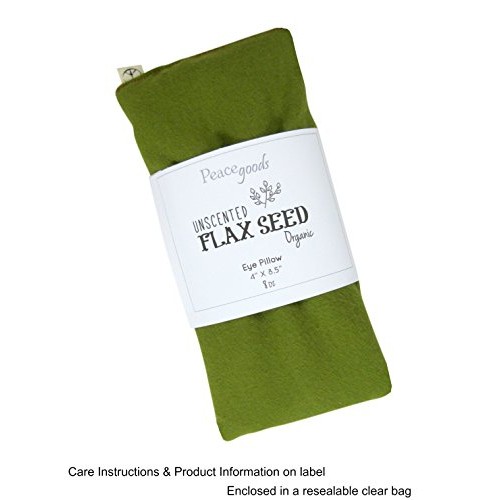 Peacegoods Unscented Organic Flax Seed Eye Pillow - Pack of (6) - Soft Cotton...