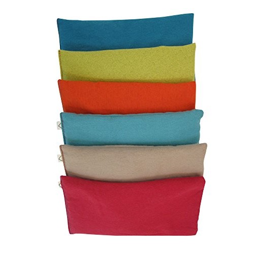 Peacegoods Unscented Organic Flax Seed Eye Pillow - Pack of (6) - Soft Cotton...