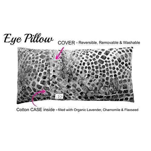 Spa Gift Set - Scented Eye Pillow & Cover - Lavender Flax - Washable Cotton C...